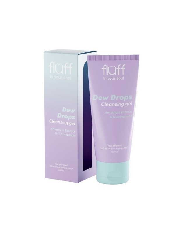 Fluff Dew Drops Gesichtsreinigungsgel mit Amethyst und Niacinamid 100 ml