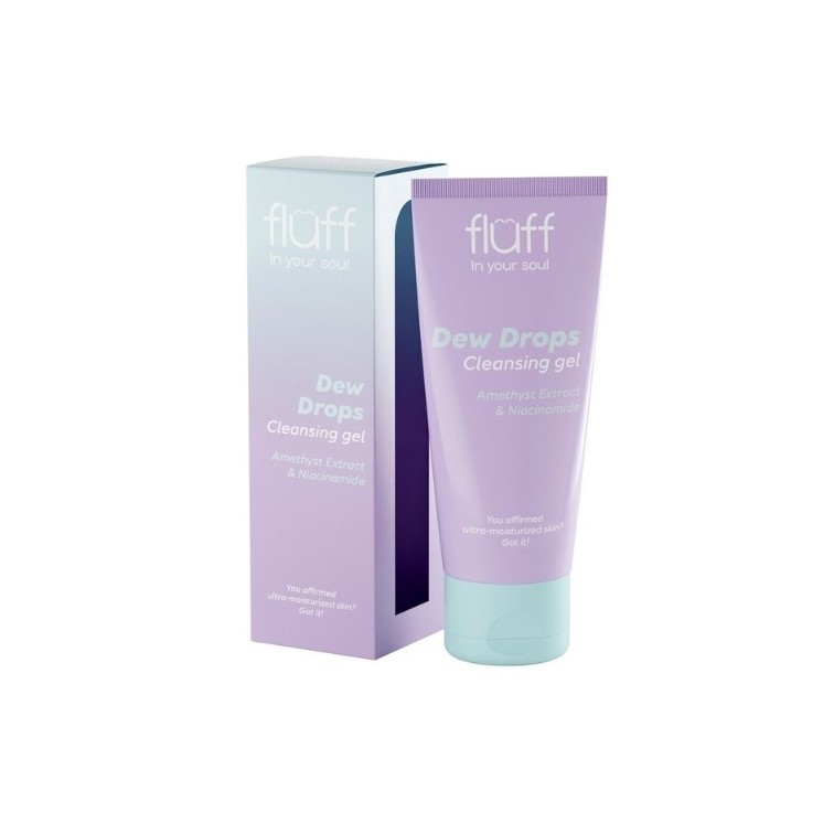 Fluff Dew Drops Facial cleansing gel with amethyst and niacinamide 100 ml