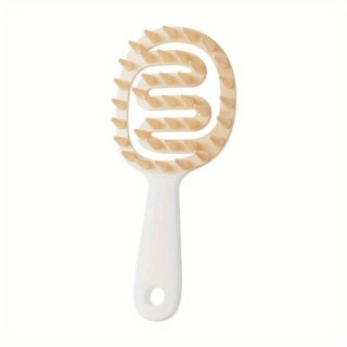 2in1 Almond White hair washing and scalp massage brush, 1 piece