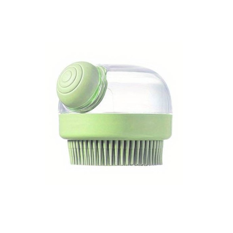 2in1 Brush for washing hair and scalp massage Green 1 piece