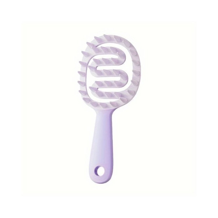 2in1 Brush for washing hair and scalp massage Purple 1 piece