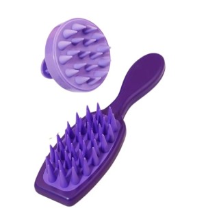 Set: Hair washing and scalp massage brush + Purple scalp massager