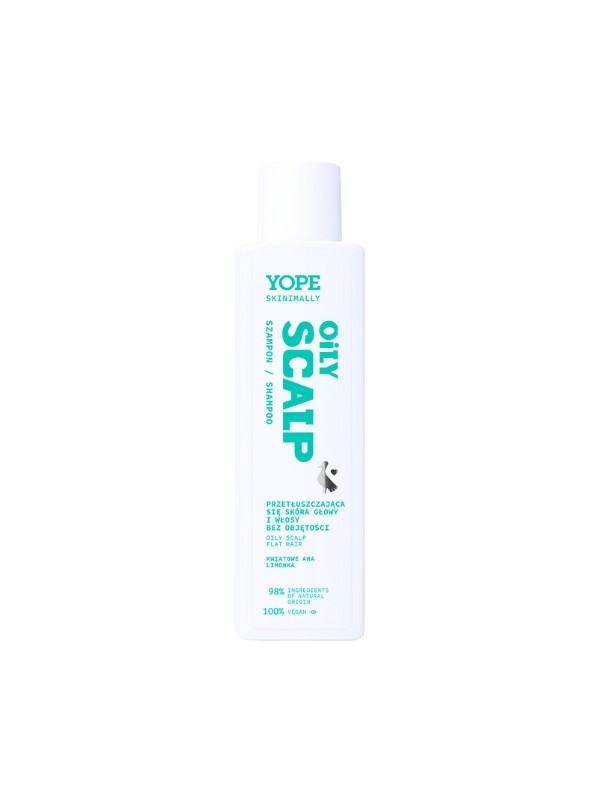 YOPE Skinimally Oily Scalp & Flat Hair Shampoo für fettige Kopfhaut und Haare ohne Volumen, 250 ml