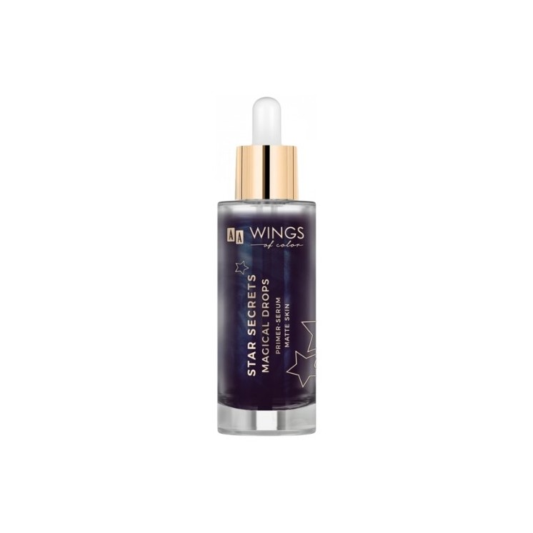 AA Wings of Color STAR SECRETS Black Magical Drops Mattifying Base - face serum 30 ml