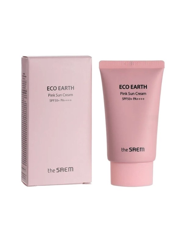 The Saem Eco Earth Pink Sun Cream Gezichts- en lichaamscrème SPF50 50 ml