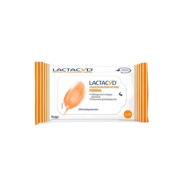 Lactacyd Femina Intimate hygiene wipes 15 pieces