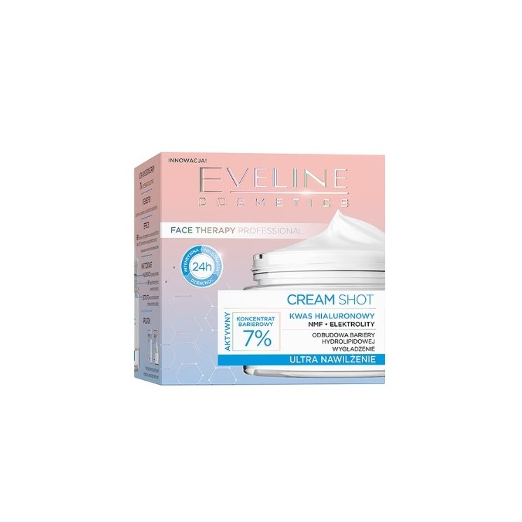 Eveline Cream Shot ultra hydraterende Gezichtscrème 7% Barrièreconcentraat 50 ml