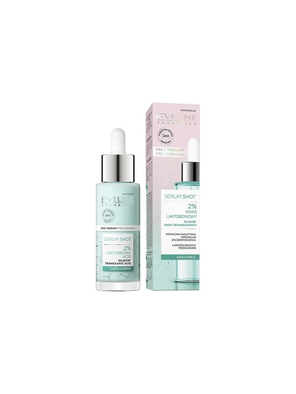 Eveline Serum Shot Gesichtsbehandlung für Kapillaren 2% Lactobionsäure 30 ml