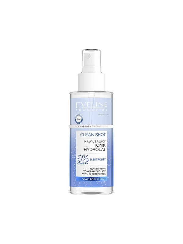 Eveline Clean Shot feuchtigkeitsspendendes Tonic-Hydrolat mit 5 % Elektrolytkomplex 150 ml