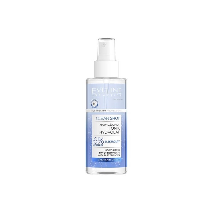 Eveline Clean Shot moisturizing Tonic-hydrolate with 5 % electrolyte complex 150 ml