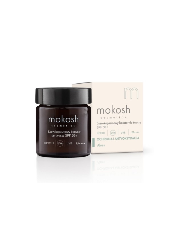 Mokosh breedband gezichtsversterker SPF50 + Aloë 30 ml