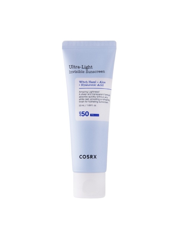 COSRX Ultra Light Invisible Sunscreen SPF50 +/PA++++ Lichte vochtinbrengende crème met zonnefilter 50 ml