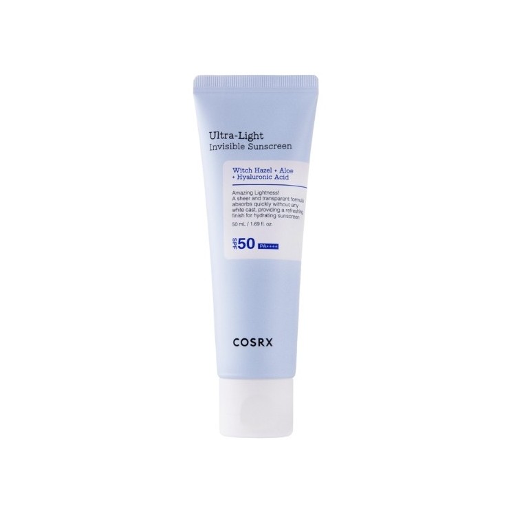 COSRX Ultra Light Invisible Sunscreen SPF50 +/PA++++ Lichte vochtinbrengende crème met zonnefilter 50 ml