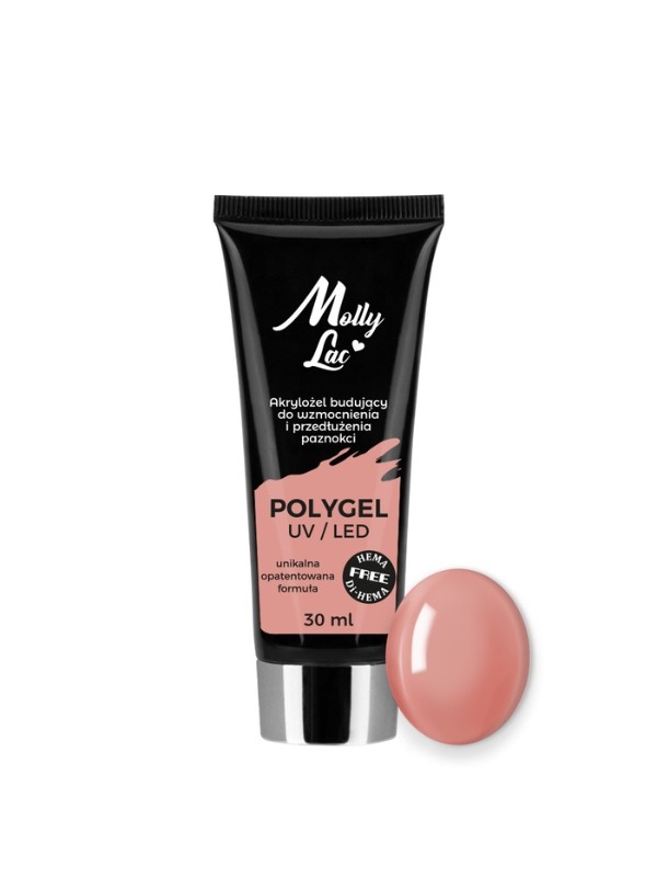 MollyLac Polygel Aufbau-Acrylgel HEMA/Di- HEMA Free Nr. /08/ Pudding 30 ml