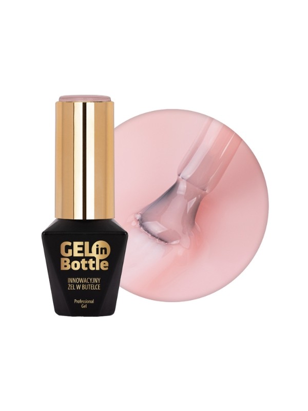 MollyLac Gel in bottle Nagelgel in der Flasche mit Multifunktionspinsel Naked 10 g