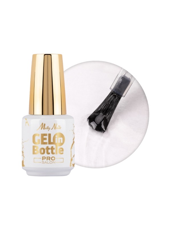 MollyLac Pro Salon Gel in der Flasche Nagelgel in der Flasche mit Multifunktionsbürste Clear 15 g