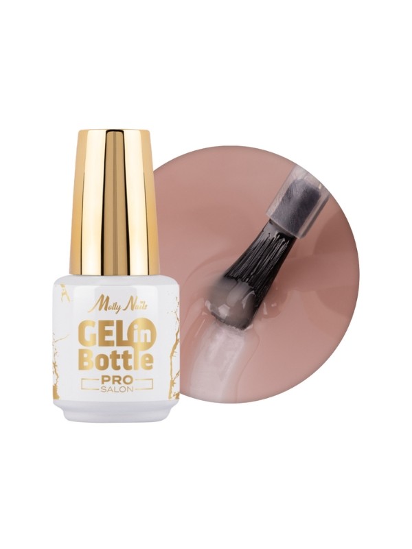 MollyLac Pro Salon Gel in der Flasche Nagelgel in der Flasche mit einer Jasmine -Multifunktionsbürste 15 g