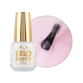 MollyLac Pro Salon Gel in bottle Nail gel in a bottle with a multifunctional brush Ice Pink 15 g