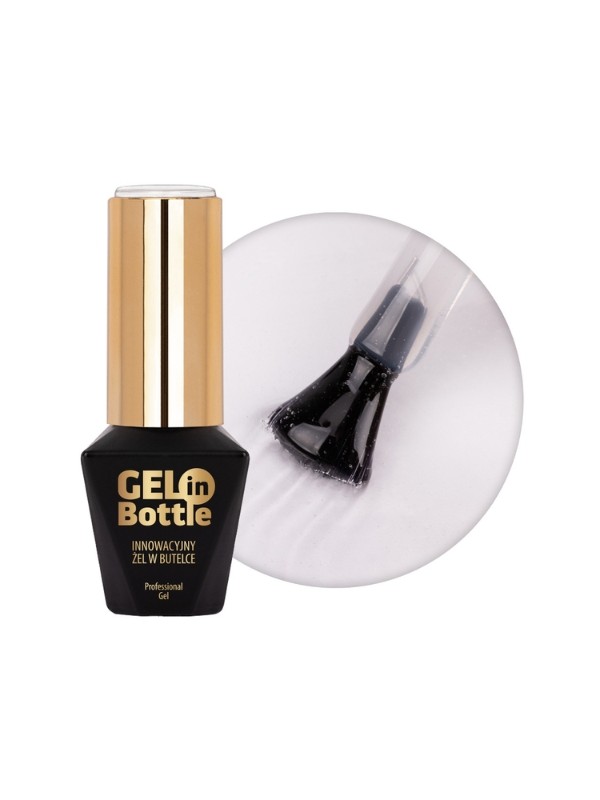 MollyLac Gel in bottle Nail gel in a bottle with a multifunctional brush Clear 10 g