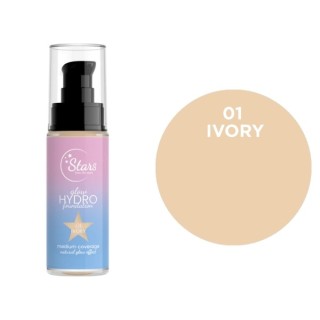 Stars from the Stars Feuchtigkeitsspendende und leuchtende Glow Hydro Foundation Nr. 01 Ivory 30 g