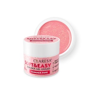 Claresa Soft & Easy Glimmer Pink Nail Builder Gel 45g