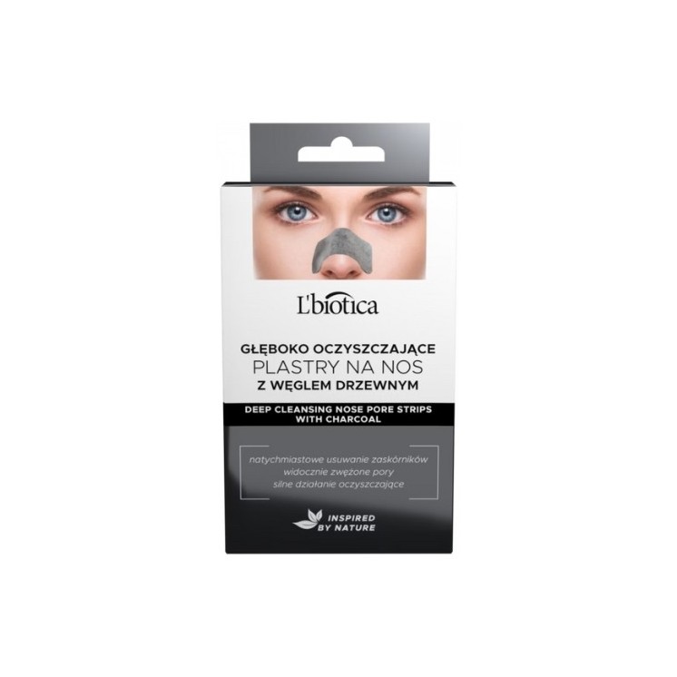 L'biotica Nose strips Deep cleansing with activated carbon 3 pieces