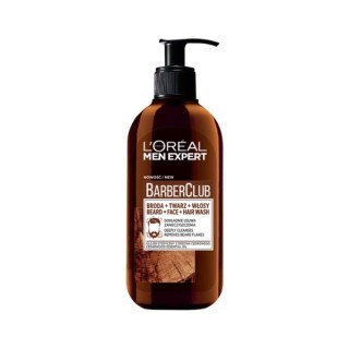 L'oreal Men Expert Barber Club hydraterende reinigingsgel voor het wassen van baard/gezicht en haar met cederhoutolie 250 ml