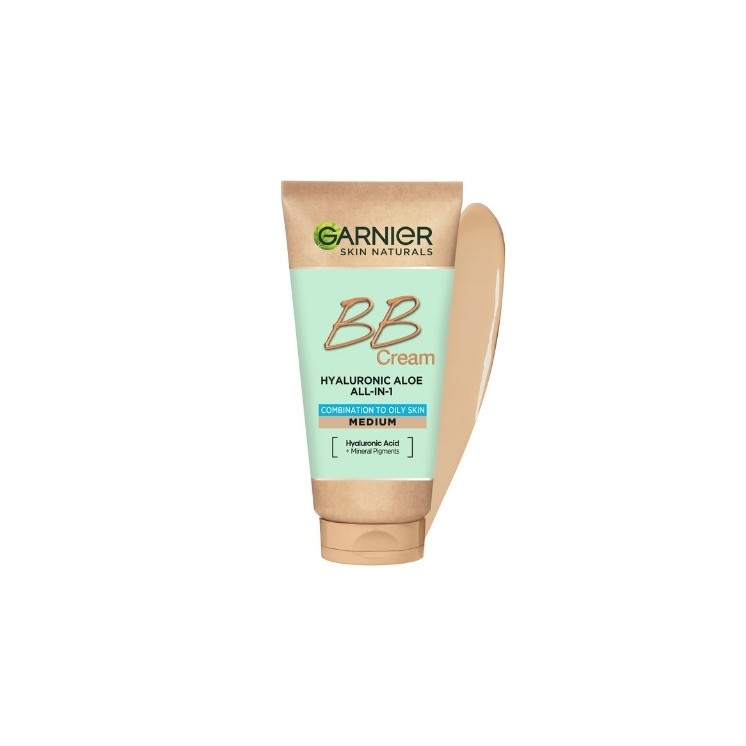 Garnier Hyaluronic Aloe All-In-1 BB Cream moisturizing BB cream for combination and oily skin Śniady 50 ml