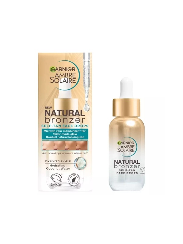 Garnier Ambre Solaire Natural Bronzer Selbstbräunungstropfen für das Gesicht 30 ml