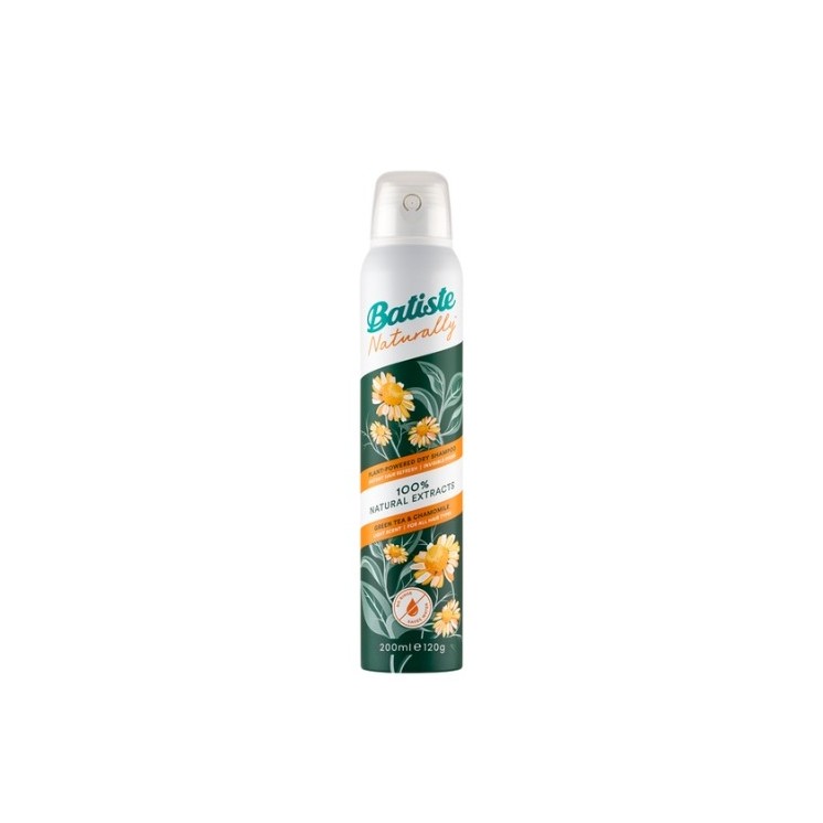 Batiste Naturally Green Tea & Chamomile Dry Shampoo for Quickly Oily Hair 200 ml