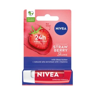 Nivea Hydraterende Beschermende Lipstick Strawberry Shine 4,8 g