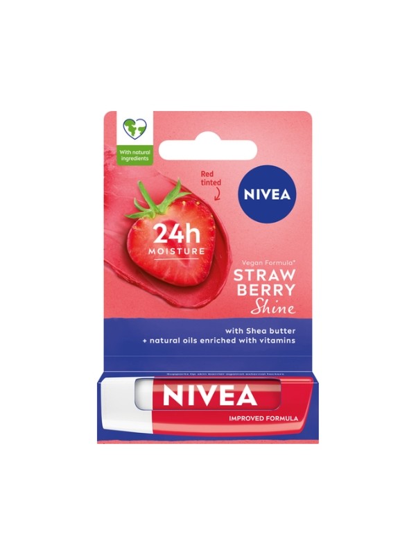 Nivea Moisturizing Lip Balm Strawberry Shine 4.8 g