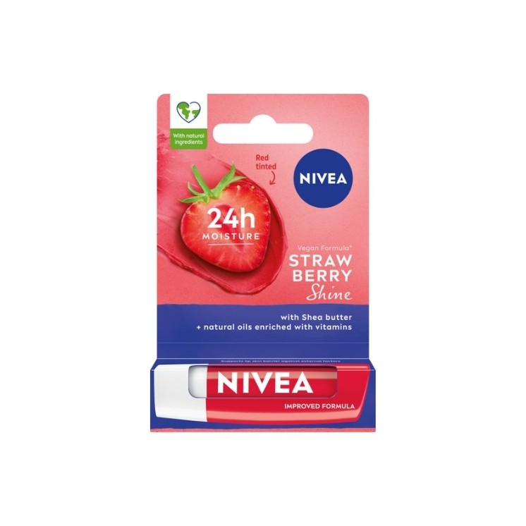 Nivea Hydraterende Beschermende Lipstick Strawberry Shine 4,8 g