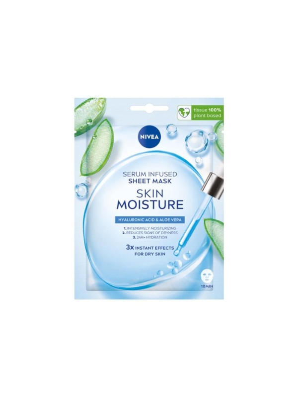 Nivea Skin Moisture bladmasker met hyaluronzuur en aloë 1 stuk