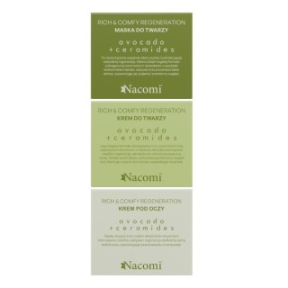 Nacomi Gezichtsverzorgingsset Avocado Geschenkset Gezichtsverzorgingscrème 40 ml + Gezichtsmasker 40 ml + Oogcrème 15 ml