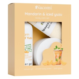 Nacomi Body Mandarine und Yuzu Duschgel 300 ml + Körperbutter 100 ml + Badehandschuh