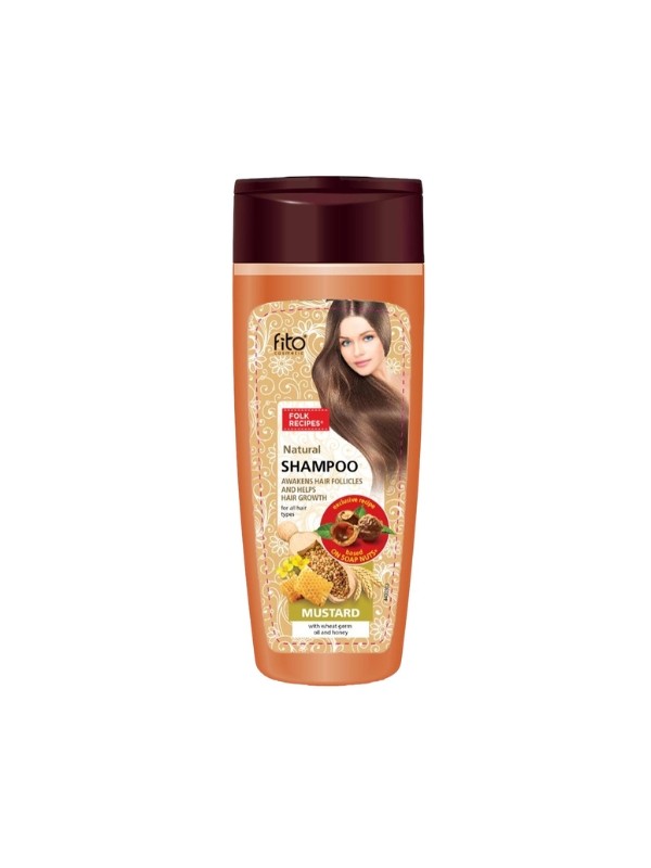 Fitocosmetics Haarshampoo mit Wachstumsaktivator Senf mit Weizenkeimöl und Honig 270 ml