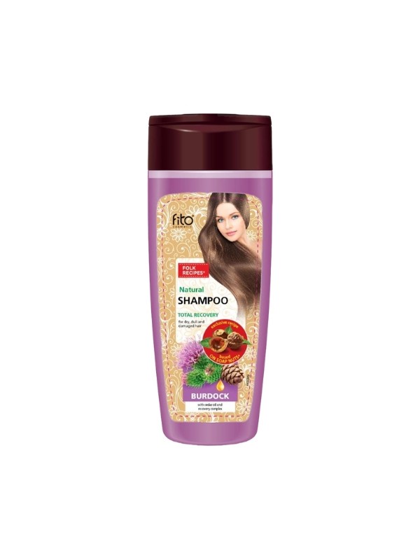 Fitocosmetics Burdock Shampoo voor droog en beschadigd haar met cederolie 270 ml