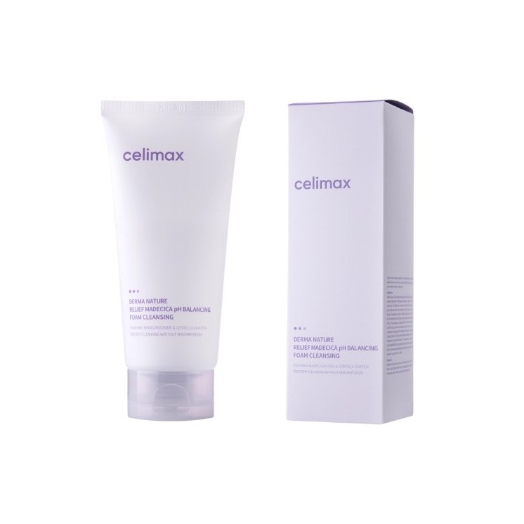 Celimax Derma Nature Relief Madecicia pH Balancerend Schuim Reinigend Wasmiddel Gezichtsschuim 150 ml