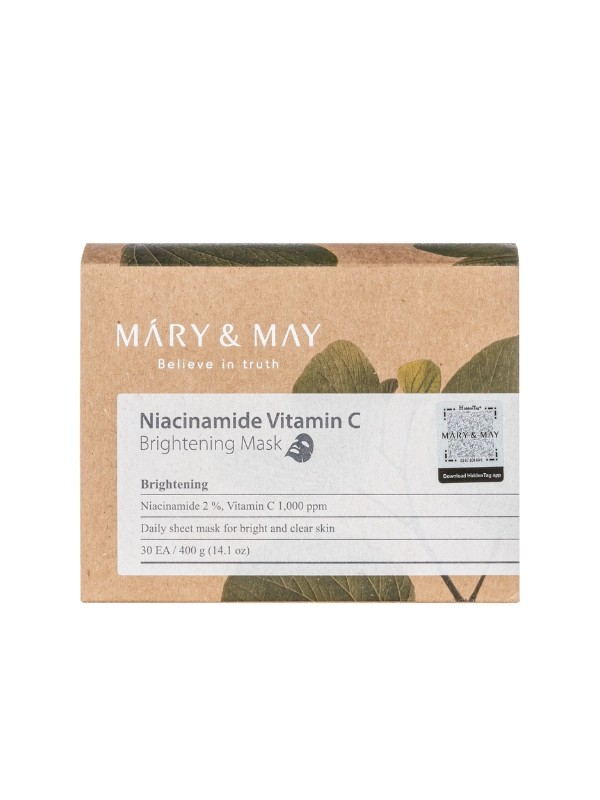 Mary&May Niacinamide Vitamin C Brightening Mask Set mit aufhellenden Gesichtsmasken 30 Stück