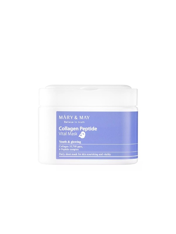 Mary&May Collagen Peptide Vital Mask Set mit straffenden Gesichtsmasken 30 Stück