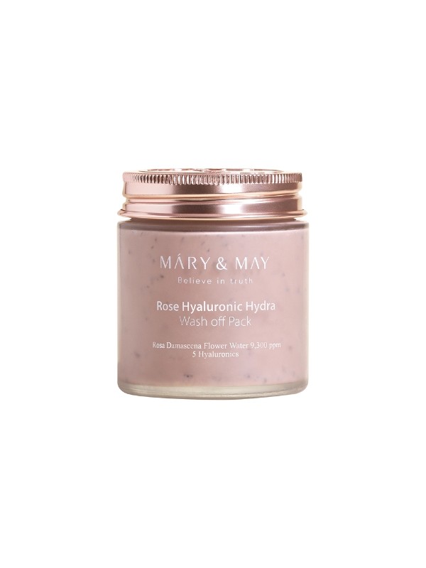 Mary&May Rose Hyaluronic Hydra Wash off Pack Feuchtigkeitsmaske mit Ton 125 g