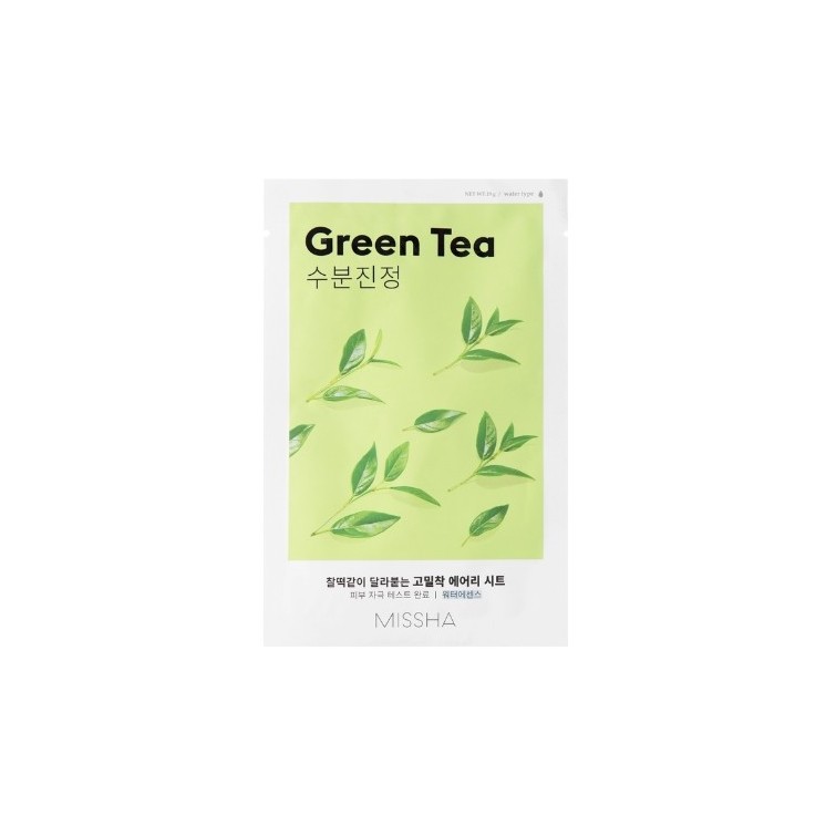 Missha Airy Fit Sheet Mask Green Tea Moisturizing Sheet Mask 19 g