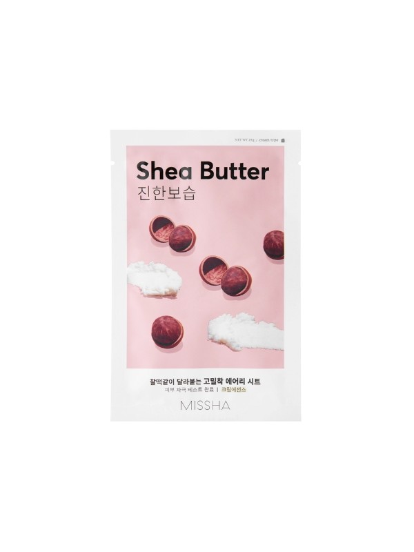 Missha Airy Fit Sheet Mask Shea Butter Hydraterend en voedend sheetmasker 19 g