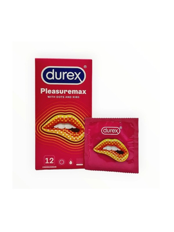 Durex Max Pleasure Ribbed Condoms 12 pcs