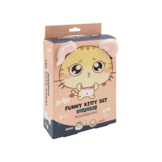 Cat Face Mask + Headband Set