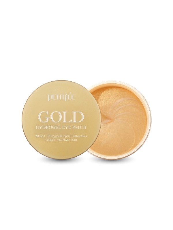 Petitfee Moisturizing and brightening hydro gel eye patches with gold 60 pieces