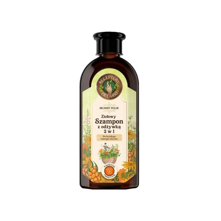 Herbalist's Recipes Herbal shampoo 2in1 for all hair types marigold and sea buckthorn 350 ml