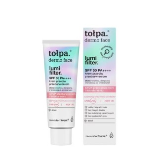 Tołpa Dermo Face Lumi Filtercreme gegen Verfärbungen SPF 50 PA++++ 40 ml