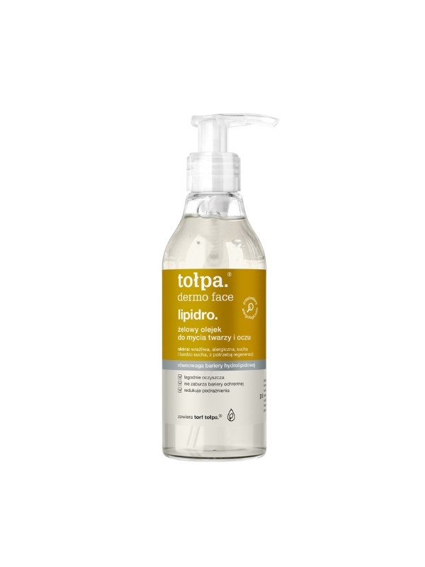 Tołpa Dermo Face Lipidro Gel Oil for washing face and eyes - balance of the hydrolipid barrier 195 ml